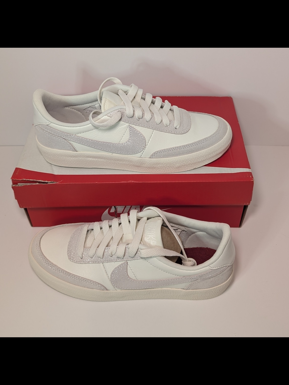 NEW WITH BOX Nike W Killshot 2 Sail/Sail-Team Red Womens US 6.5 - HV0846-133 - Picture 2 of 8